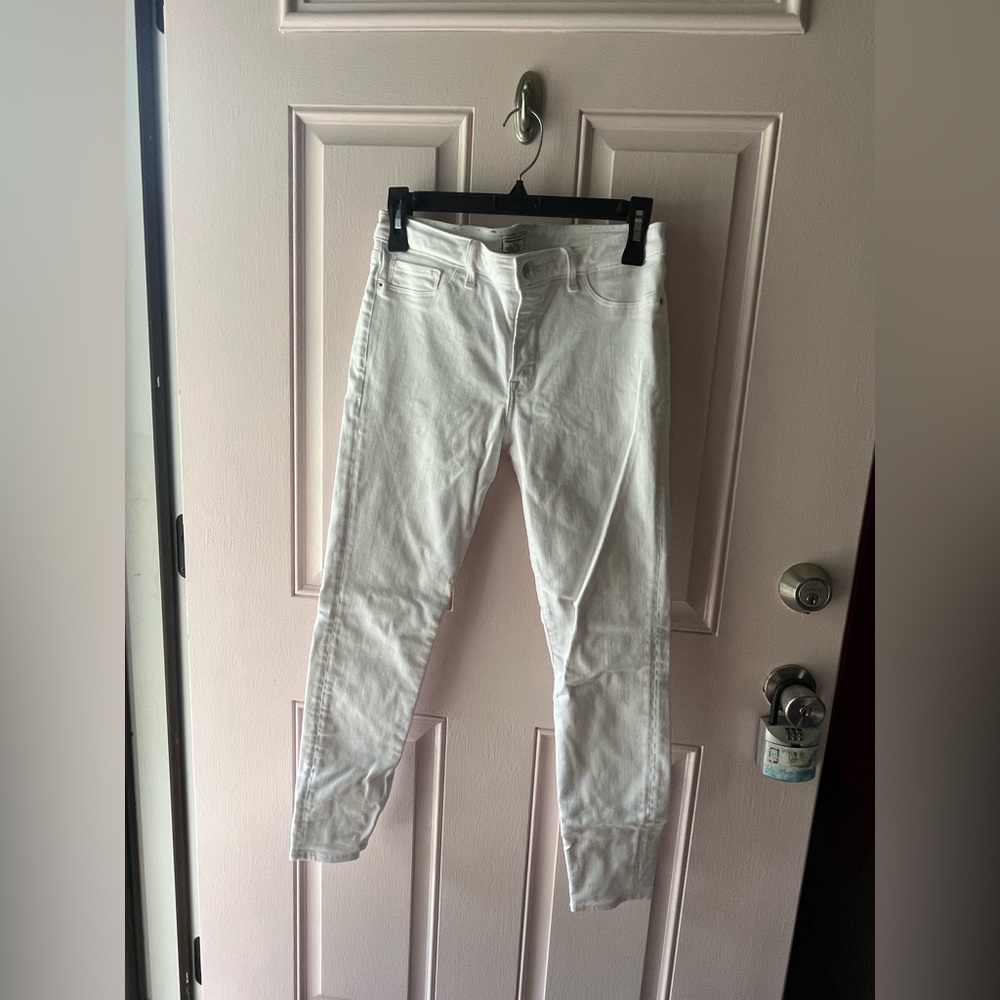 Abercrombie and Fitch white jeans